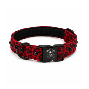 Hero Studded Dog Collar - Red Leopard